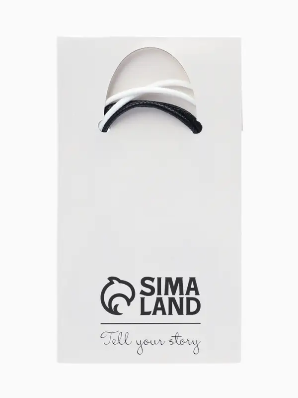 Браслеты парные &laquo;Неразлучники. Панды и лапки&raquo;, d=6 см, набор 2 шт. чёрный, белые