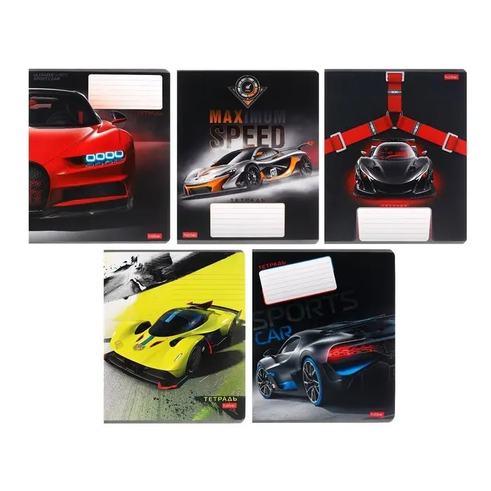 Тетрадь 24 листа в клетку "Для мальчиков", обложка мелованный картон, блок офсет, МИКС