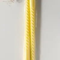 Набор свечей витых 25 см, 2 шт., 57 г, 5 ч, пастельно-жёлтый