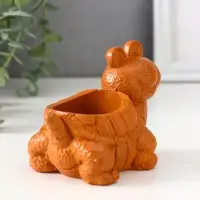 Фигура с подставкой для мелочей «Черепаха», 7.5×10×6 см, красная глина