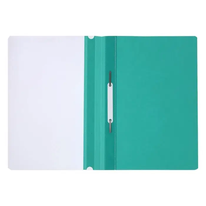 Папка-скоросшиватель Calligrata, А4, 120 мкм, бирюзовая, прозрачный верх