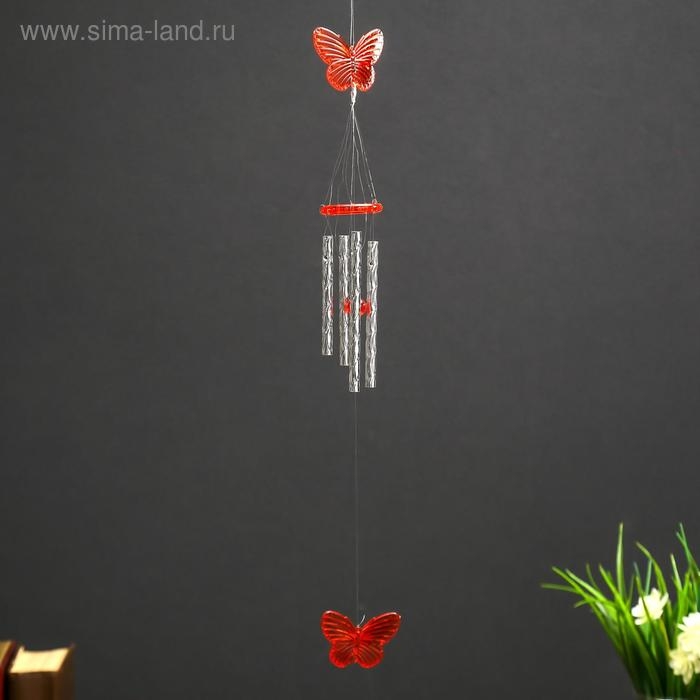 Музыка ветра пластик Музыка ветра пластик "Бабочка" 4 трубки 40 см