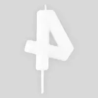 Свеча для торта, цифра «4», светится в темноте, 3,8 х 8 см