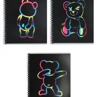 Тетрадь 80 листов, в клетку, на гребне Bear