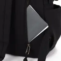 Рюкзак школьный, спортивный, однотонный, 1 отделение, 8 карманов, 31&times;12&times;42 см, чёрный