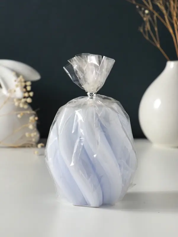 Свеча-цилиндр 9х8 см, 220 гр, с нарезкой, лаванда Свеча-цилиндр 9х8 см, 220 гр, с нарезкой, лаванда