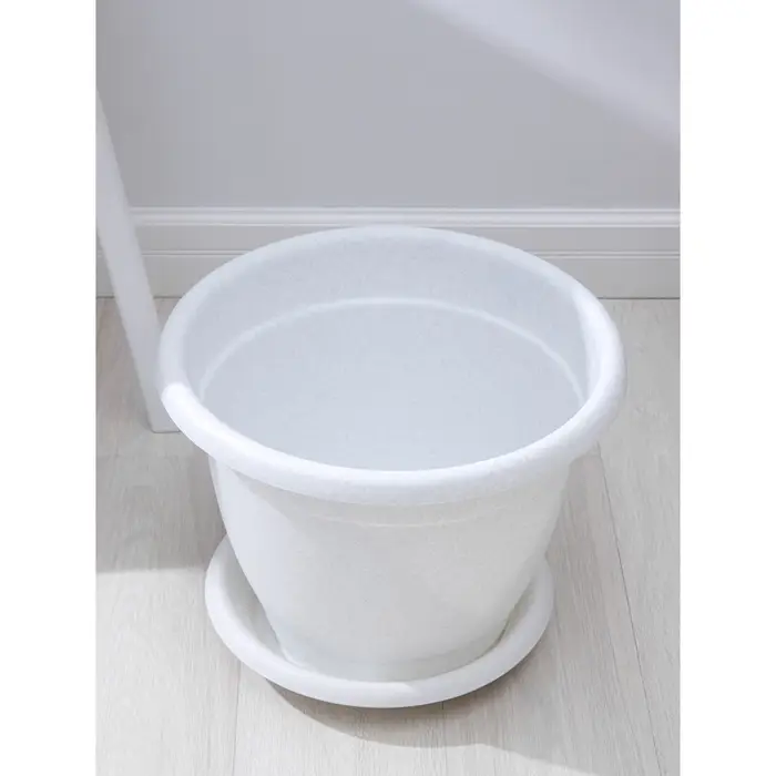 Горшок для цветов с поддоном &laquo;Борнео&raquo;, 25.8 л, пластиковый, цвет мраморный