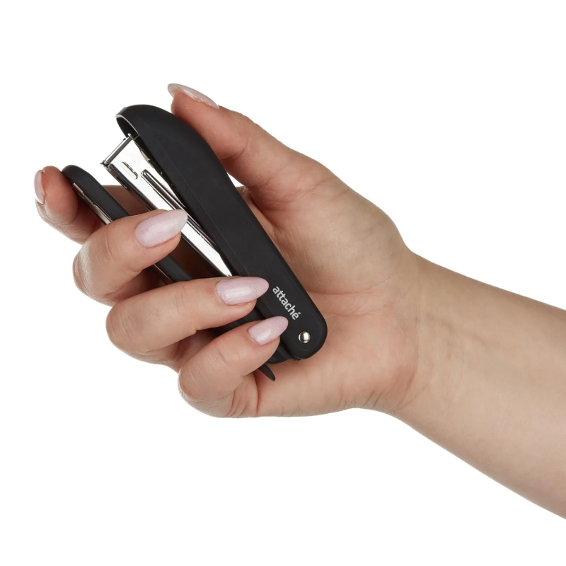 Степлер Attache Comfort&nbsp; до 12 лист., soft touch покрыт,черн,№10 антистеп