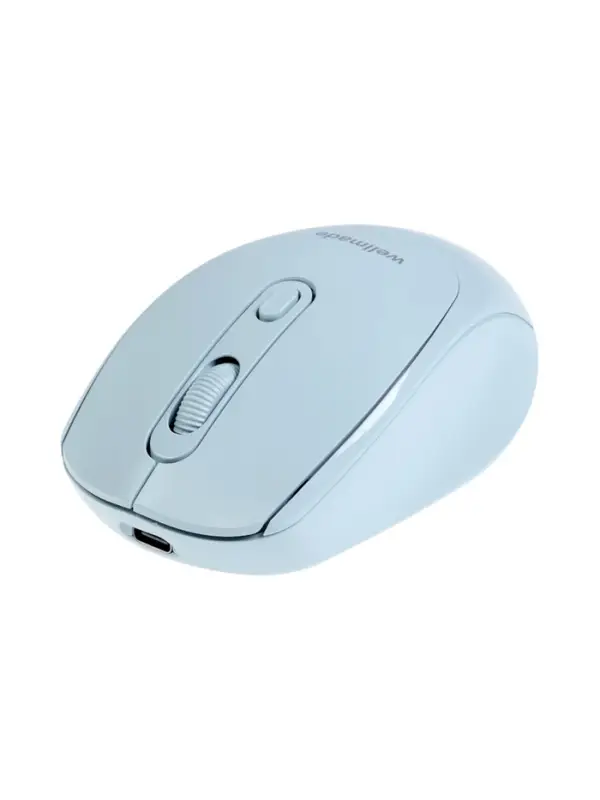Мышь WELLMADE M03, беспроводная, оптическая, 1200 dpi, голубая Мышь WELLMADE M03, беспроводная, оптическая, 1200 dpi, голубая