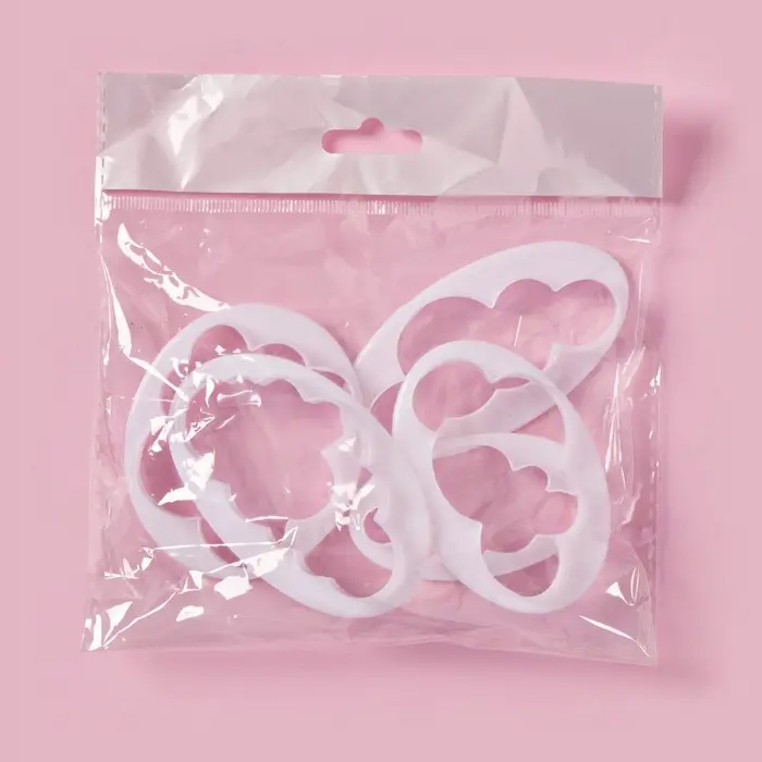 Формы для вырезания теста и мастики Доляна, набор 5 шт., 7.8&times;4.6&times;1 см, пластик, белые