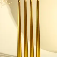 Набор свечей античных, 2.2&times;30 см, 4 шт., золотой металлик
