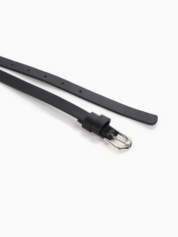 Ремень женский, пряжка металл, 1 прокол, 1.4&times;105 см, чёрный