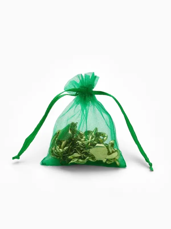 Набор мешочков подарочных 100шт. , 7*9 см, цвет тёмно-зелёный (1716477) Набор мешочков подарочных 100шт. , 7*9 см, цвет тёмно-зелёный (1716477)