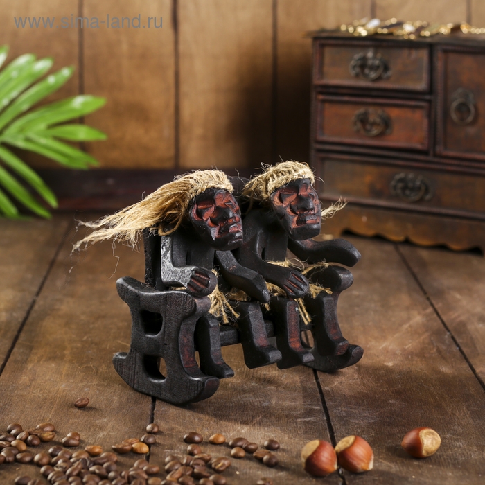 Сувенир «Парочка аборигенов», 14×14×11 см, дерево Сувенир «Парочка аборигенов», 14×14×11 см, дерево