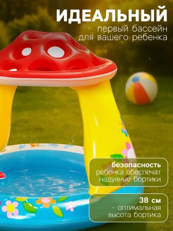 Бассейн надувной &laquo;Гриб&raquo;, 102&times;89 см, от 1-3 лет, 57114NP INTEX