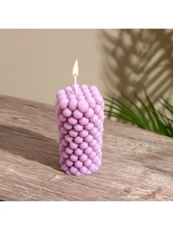 Свеча "Столб шарики" 5х5х9 см, соевый воск, микс