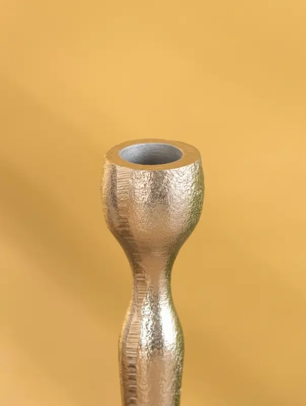 Подсвечник  Подсвечник "Лёд" алюминий 28 см, цв. серебро