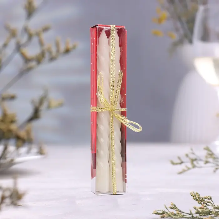 Набор свечей витых, 1,5х 15 см, 2 штуки, аромат ваниль Набор свечей витых, 1,5х 15 см, 2 штуки, аромат ваниль