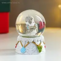 Снежный шар новогодний стеклянный &laquo;Совушка в колпаке, с ёлочкой&raquo;, d=4.5 см, 6&times;4.5&times;4.5 см