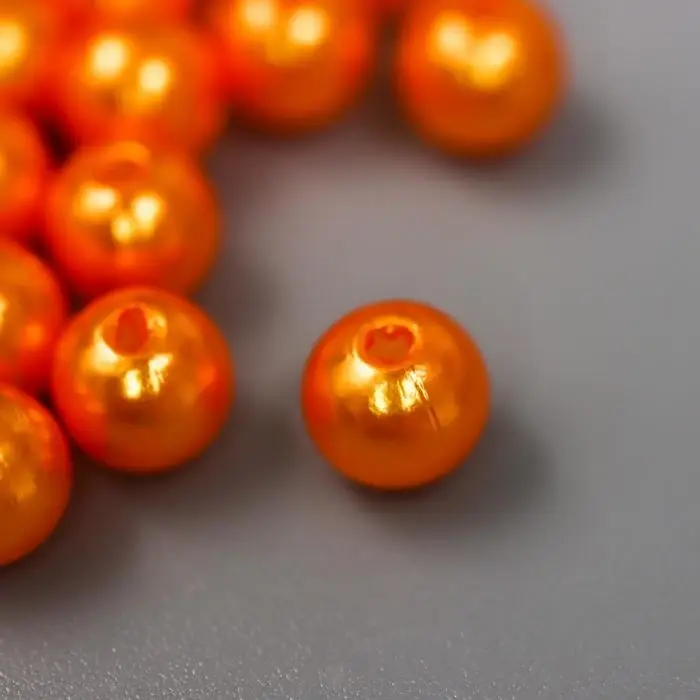 Бусины для творчества пластик Бусины для творчества пластик "Мандариновый" набор 200 шт d=0,6 см