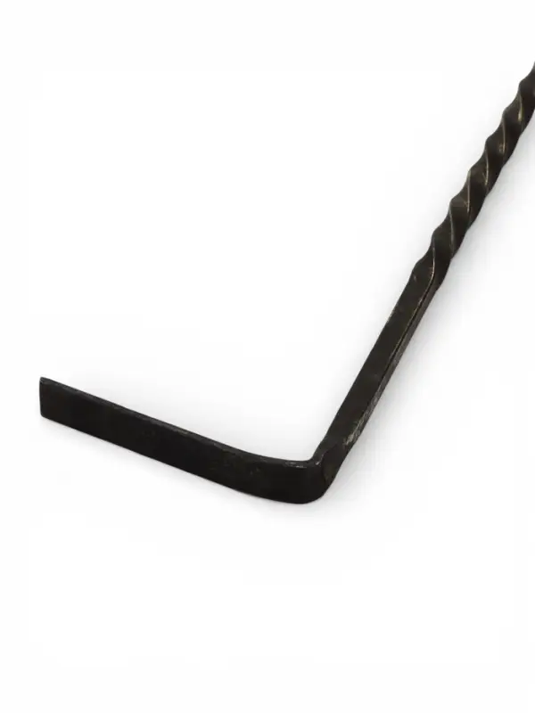 Кочерга кованая "Патина золото", ручка буковая, высота 70 см