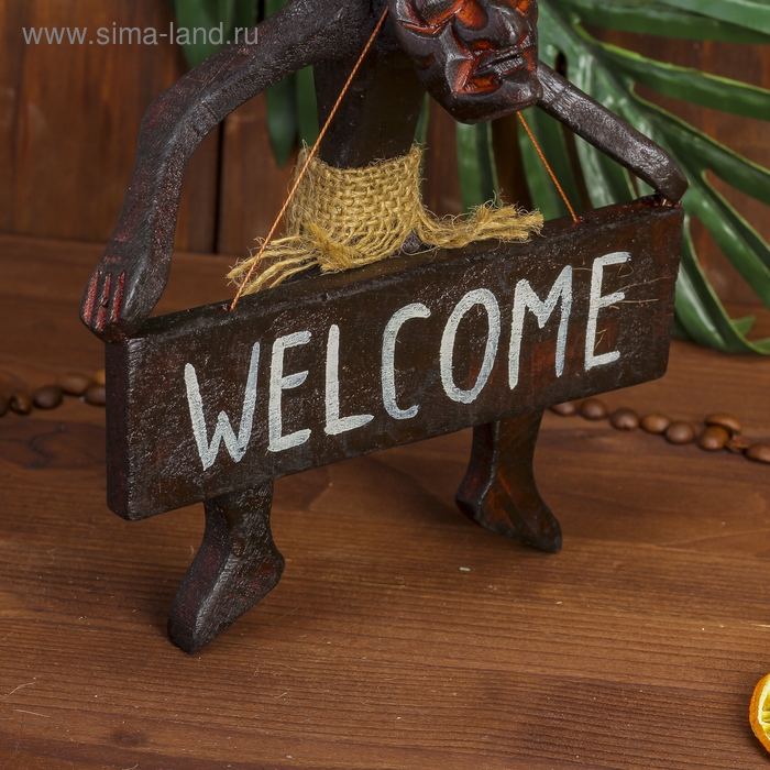 Сувенир табличка «Абориген Welcome», 17×15×6.5 см, дерево Сувенир табличка «Абориген Welcome», 17×15×6.5 см, дерево