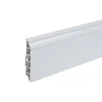 Плинтус напольный фигурный &laquo;Идеал. Дюра&raquo;, 2200&times;80 мм, цвет 001 белый