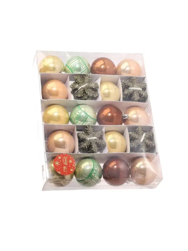 Ёлочные игрушки &laquo;Снежная феерия&raquo; нежность, набор 40 шт., d=6 см, снежинка 6 см, МИКС