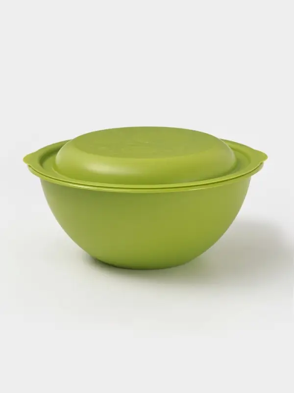 Миска салатница Martika, 3 л, с крышкой, пластик, МИКС