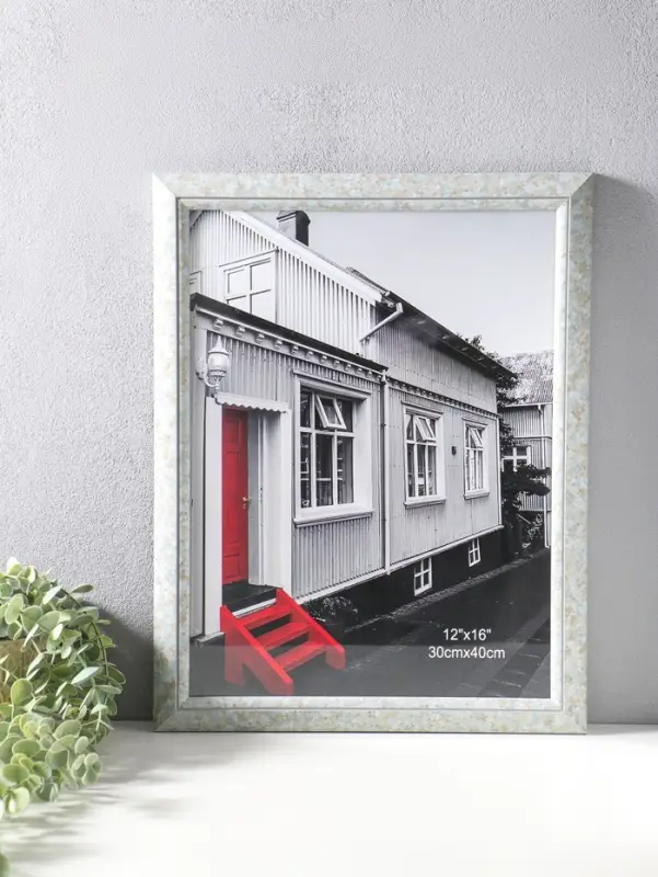 Фоторамка пластик 30х40 см "Марокканская мозаика" оттенки голубого 46х36х2 см