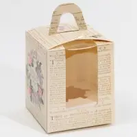 Коробка для капкейков, кондитерская упаковка, 1 ячейка «Что пожелает сердце», 9 х 9 х 11 см