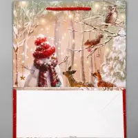 Пакет подарочный новогодний ламинированный, &laquo;Новогодняя ночь&raquo;, 26&times;12&times;32 см