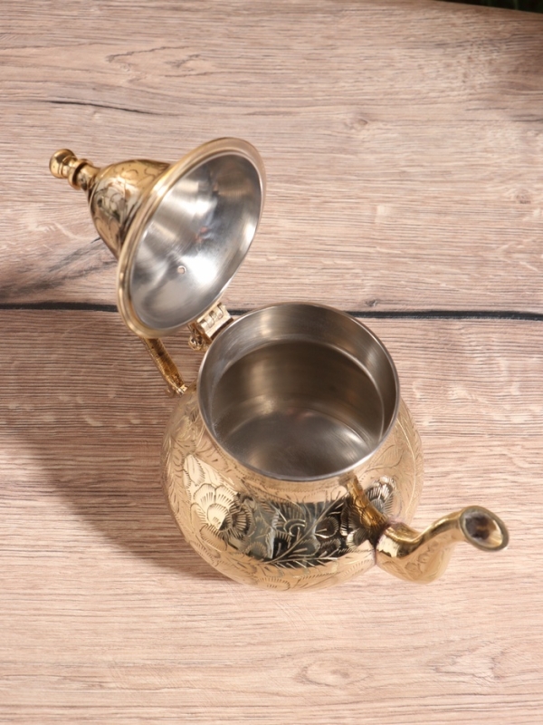 Чайник Чайник "Цветочные узоры" латунь, 600 мл