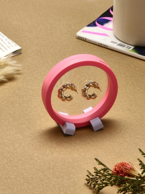 Подставка для украшений «Круг», 11,5*11,5*4,5 см, цвет розовый