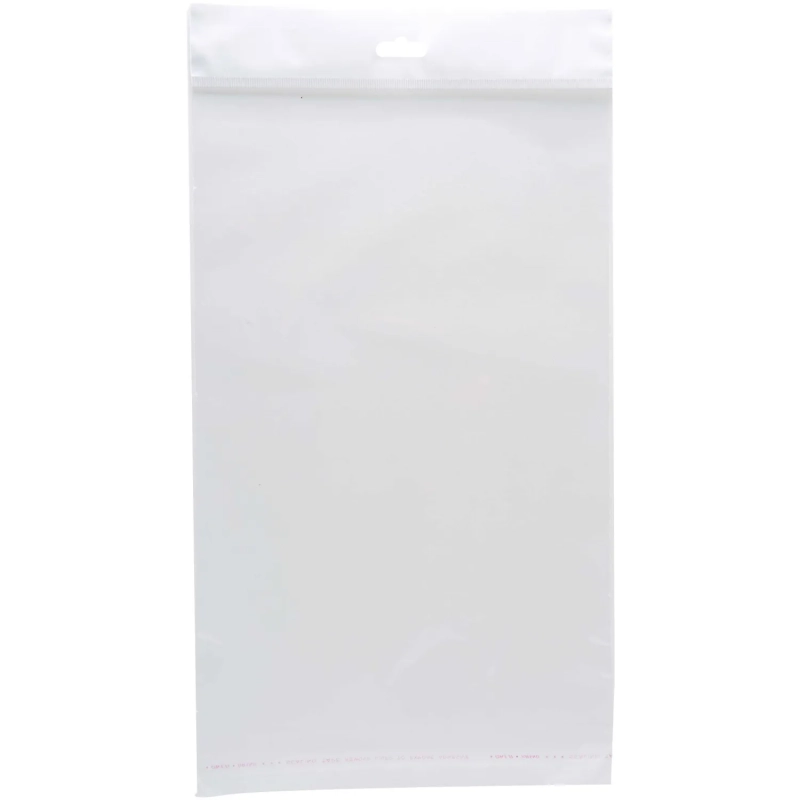 Пакет БОПП 200х300мм +30мм клапан со скотчем, европодвес 25 мкм 100 шт/уп