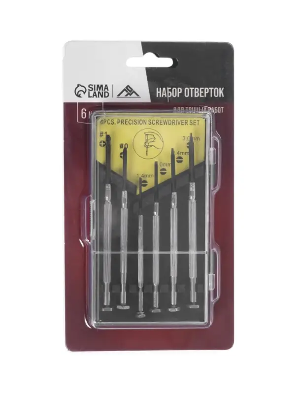Набор отверток для точных работ ЛОМ, 6 шт.