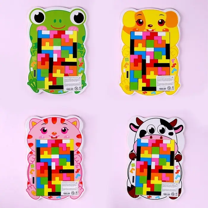 Развивающая игра «Тетрис зверята», 29,5 × 19,5 × 0,5 см, МИКС