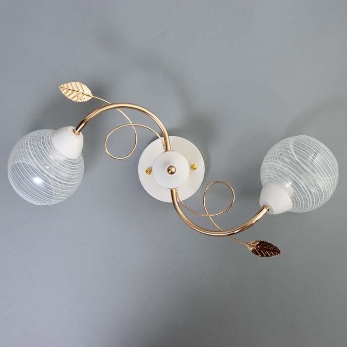 Люстра Люстра "Вива" 2хЕ27 40Вт бело-золотой 56х23х23 см BayerLux