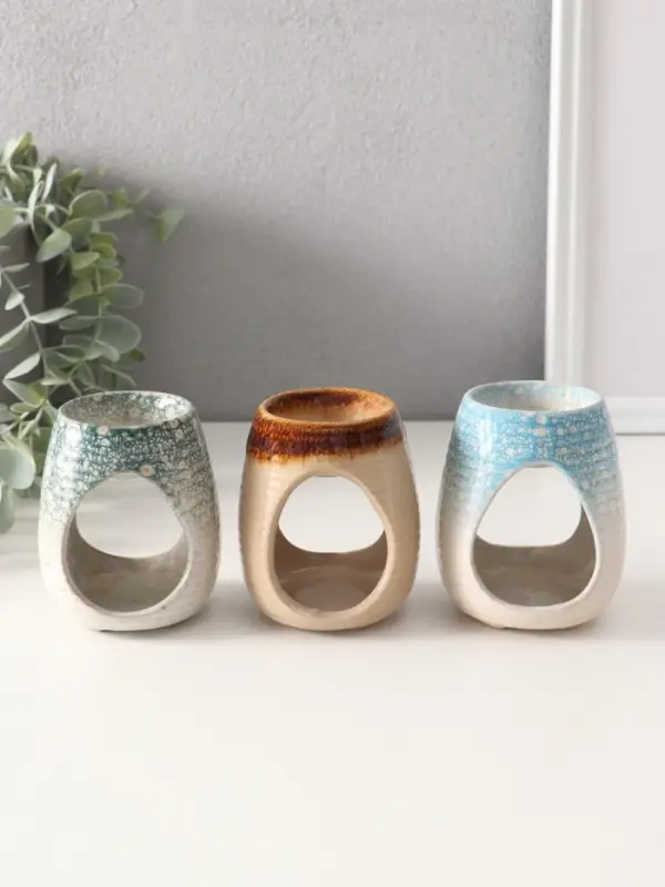 Аромалампа для эфирных масел &laquo;Полоски&raquo;, керамика, 8.2&times;6.3&times;6.3 см, МИКС