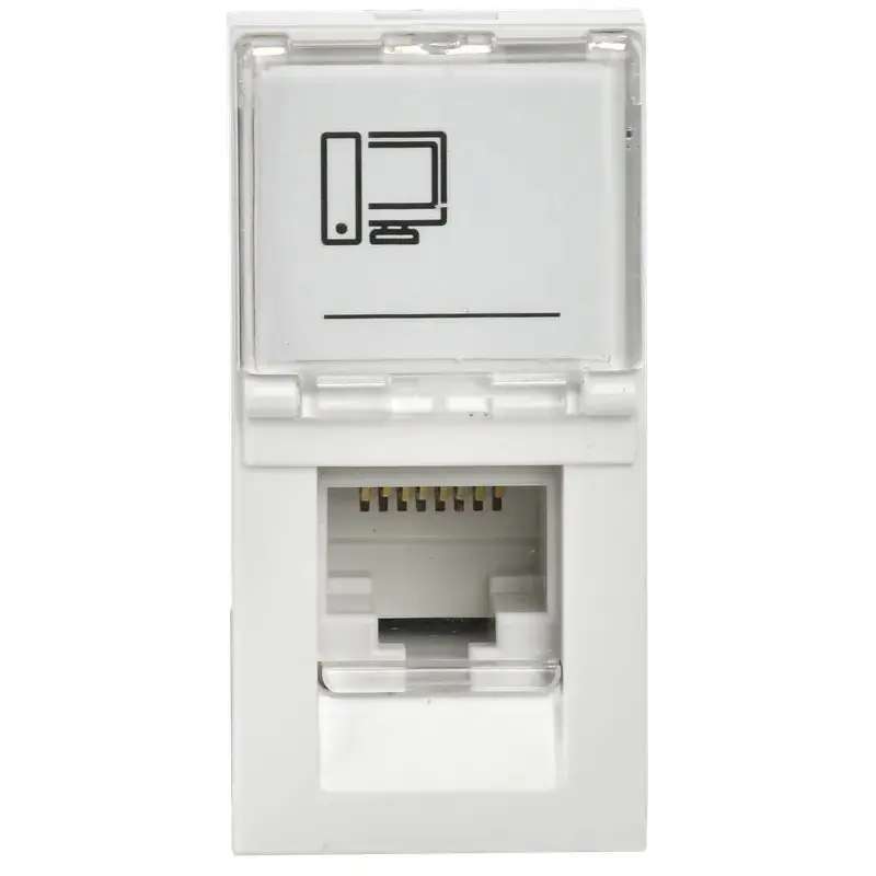 Розетка компьютерная RJ45 UTP категория 5e 1 модуль