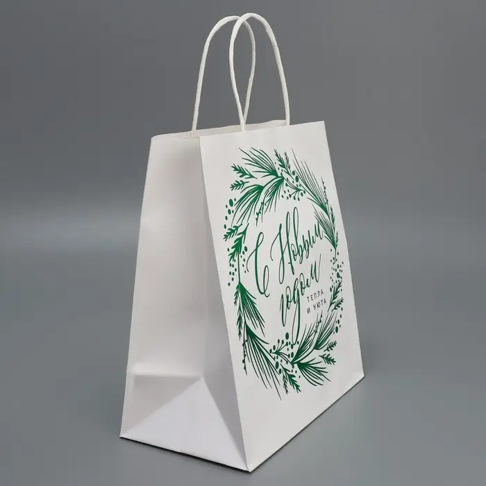 Пакет подарочный новогодний крафтовый «Тепла и уюта», 22 х 25 х 12 см Пакет подарочный новогодний крафтовый «Тепла и уюта», 22 х 25 х 12 см