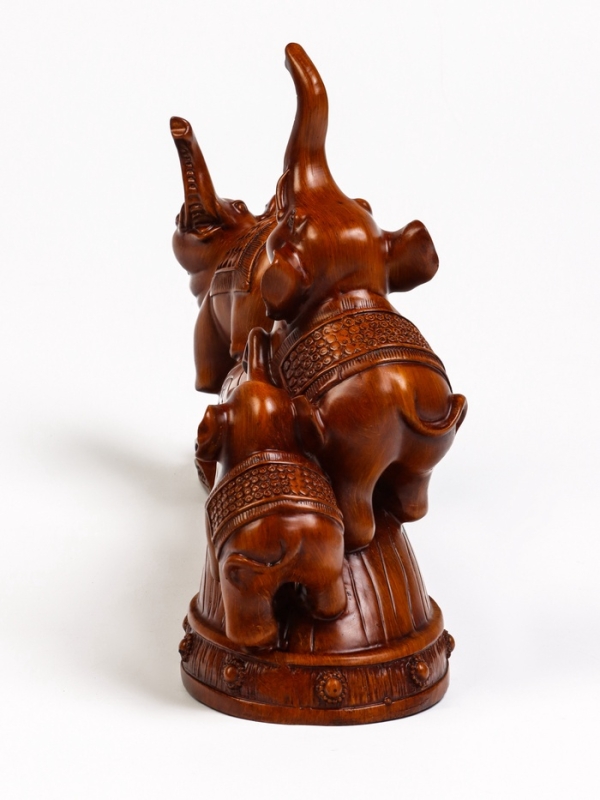 Подставка для бутылки  Подставка для бутылки "Два слона" под дерево, 36х10х25см