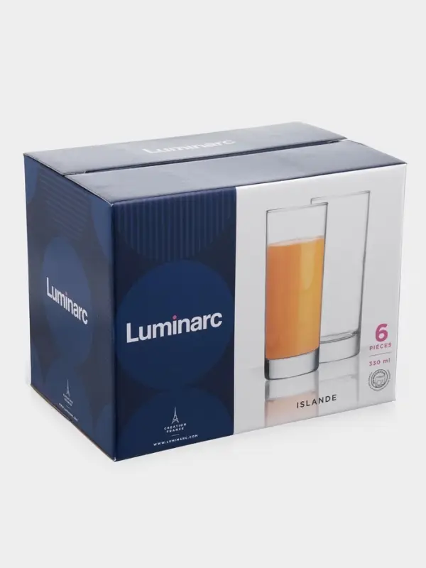 Набор стаканов Luminarc Island, 330 мл, 6 шт., стекло, прозрачный