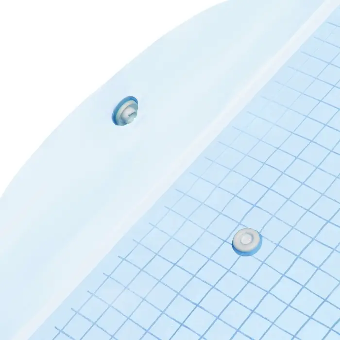 Папка-конверт на кнопке, А4, 80 мкм, &laquo;Клетка&raquo;, тонированная, синяя