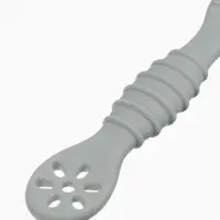 Ложка детская для прикорма, силикон, набор 3 шт., серый M&B