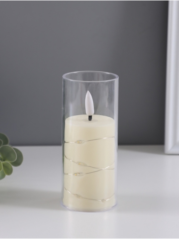 Ночник свеча "Романтик" LED 3xLR44 5,5х5,5х12,,5см