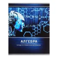 Тетрадь предметная 48 листов в клетку Calligrata, «Металл. Алгебра», обложка мелованный картон, серые листы
