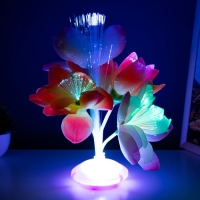 Ночник "Яркие цветы" LED от батареек 3АА h=22 см МИКС RISALUX