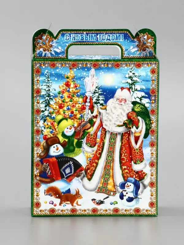 Подарочная коробка новогодняя «Экспресс» 14×6×21 см Подарочная коробка новогодняя «Экспресс» 14×6×21 см