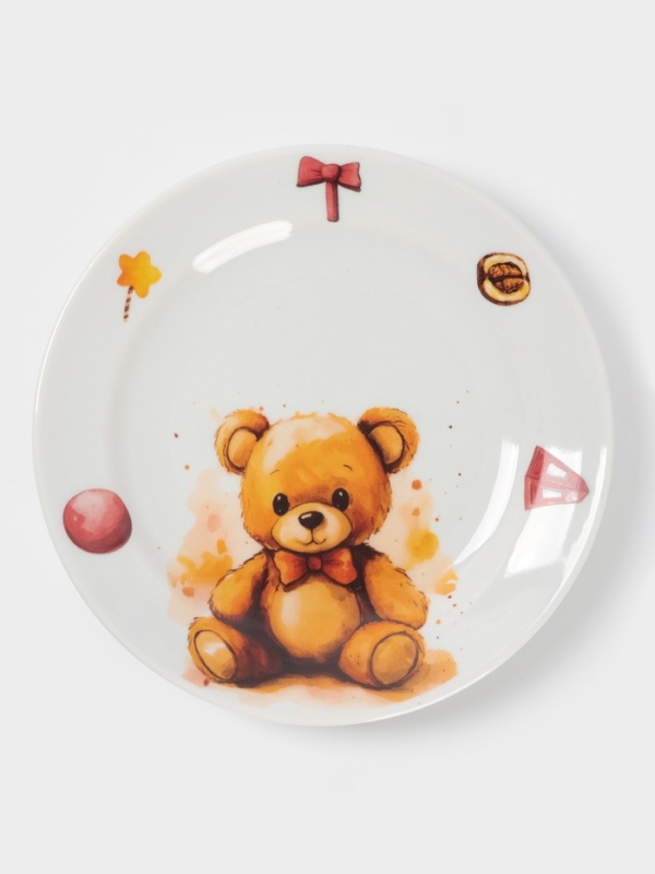 Тарелка мелкая диам. 175 мм Гладкий край Мишутка Тарелка мелкая диам. 175 мм Гладкий край Мишутка